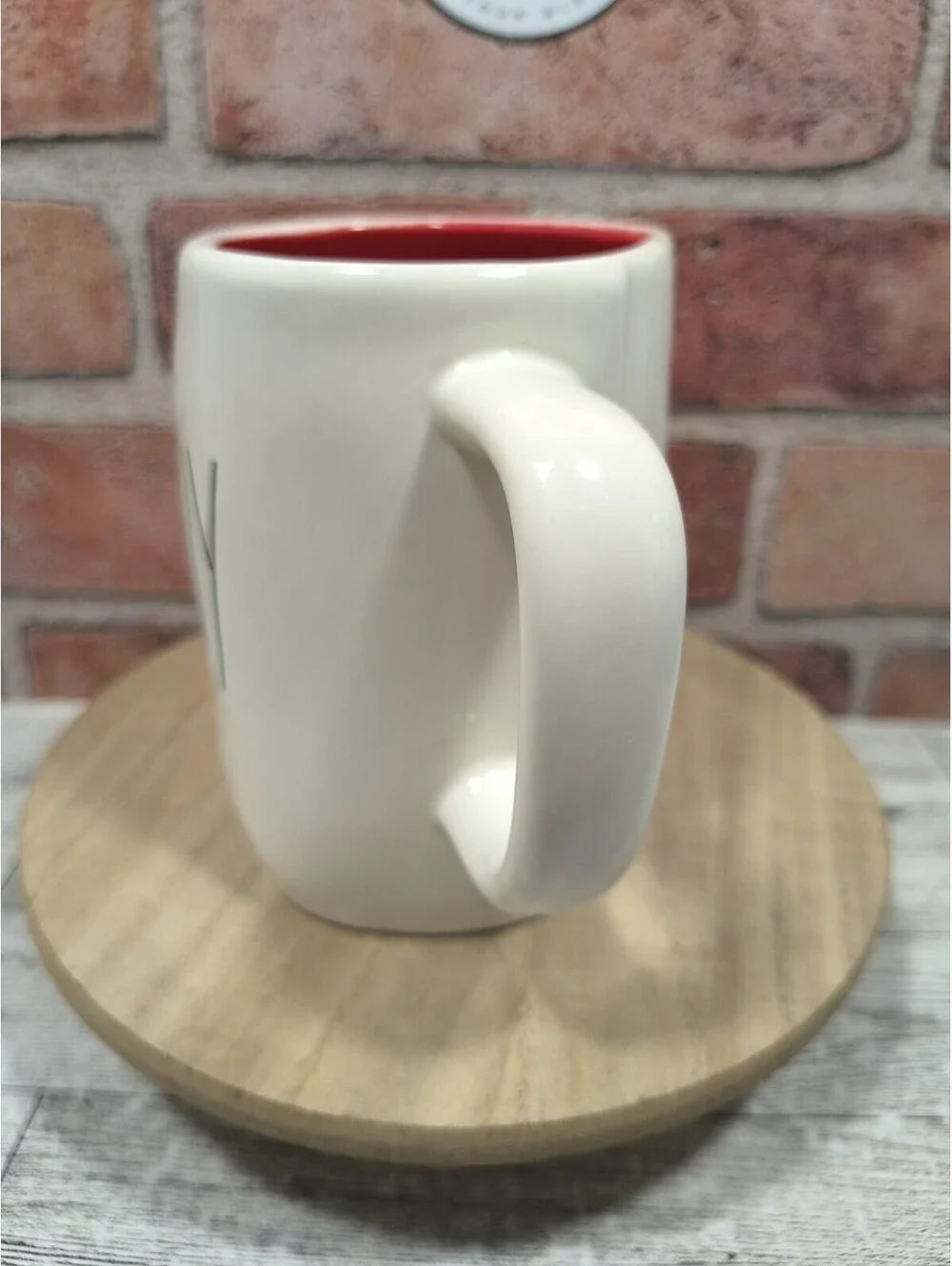 Rae Dunn JOY Christmas Mug Holiday Red Inside NWOT